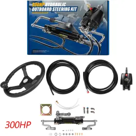 A2qp-2476 A2-auto 300hp Marine Outboard Steering System With 13 Inch Anti-slip Wheel Cylinder