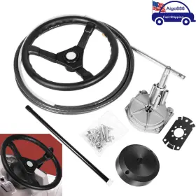 Aigo888 Aig00581 Marine Outboard Rotary Steering System Kit For Yachts Fishing Boat Watercraft