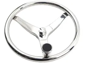 Amarine Made 054621114868 Stainless Steel Boat Steering Wheel Compatible For Seastar Helms