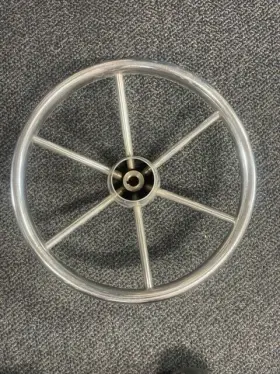 Amarine-made Am38-9103sr Boat Marine 13-1/2 Inch 5 Spoke Stainless Steel Steering Wheel Amarine-made