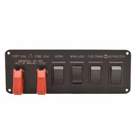 8901395 American Custom Products Pn Black / Red Back Lite 8 3/8 Inch Marine Boat Rocker Switch Control Panel 8901395 American Custom Products Pn Black / Red Back Lite 8 3/8 Inch Marine Boat Rocker Switch Control Panel