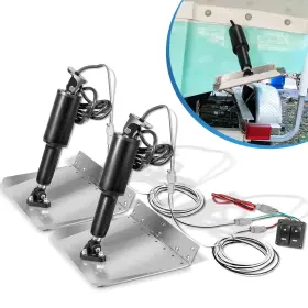 Anvalee Va2011001 15101-104 9 Inch X 12 Standard Trim Tab Kit With Double Rocker Switch For Boat 16ft-25ft