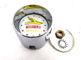5811-211 Aquabird 1950s-1970s Speedboat Marine Steering Wheel Center Cap And Chrome Hub