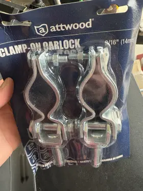 Attwood 9145-6 Clamp On Oarlocks 9/16 Inch Shanks Row Boat Linkages -brand New