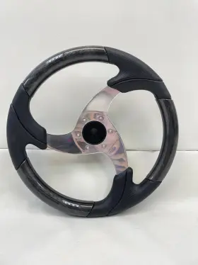 120118 Avalon Faux Grey Woodgrain 14 1/4 Steering Wheel With Hub Marine Boat