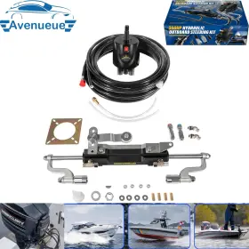 Avenueue Ave01036 350hp Boat Outboard Hydraulic Steering System Kit For Yamaha Suzuki Honda Nissan