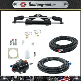 Bck16478k Backye 350hp Outboard Boat Hydraulic Steering Kit 26ft Tubing For Single Engines