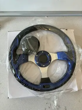 Bartoo Stw031 Qr045 12.5 Inch Marine Boat Steering Wheel With 3/4 Axle Hub Adapter Keyway 3 Spokes