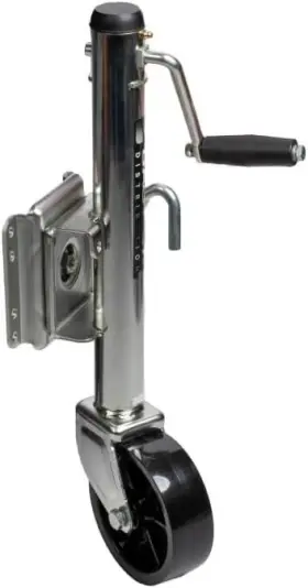 Bd-sw-1200-sm-cw-001 Bastion Distribution 1200lb Boat Trailer Zinc Plated Marine Grade Swivel Jack With Wheel