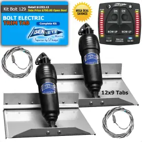 Bar129obi Bennett Bolt Electric Trim Tab System 12 Inch X 9 Complete Kit Bolt129 12v