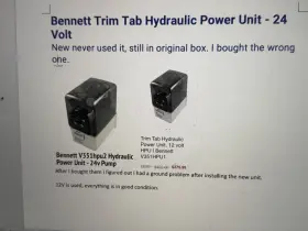 6bt-50078-45 Bennett Marine Trim Tabs Hydraulic Power Unit 24v New 12v Used
