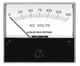 9353 Blue Sea System Systems 2-3/4 Inch 0-150 Volts Analog Expanded Scale Ac Voltmeter 9353 Blue Sea System Systems 2-3/4 Inch 0-150 Volts Analog Expanded Scale Ac Voltmeter
