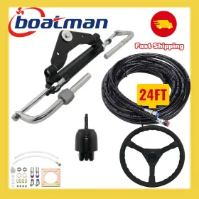 4200a-3 Boatman 4200a Hydraulic Outboard Steering System Kit For 300hp Engines Includes 2x20