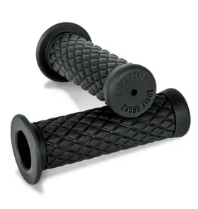 B16-1005 Burly Brand Rubber Diamondback Grips 1in - Black