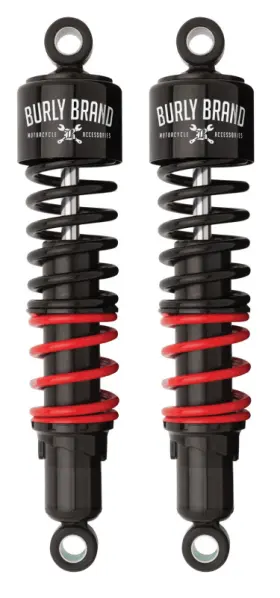 B28-1255 Burly Brand 17-14 Rebel 300/500 Stiletto Shocks 12.5in - Black B28-1255 Burly Brand 17-14 Rebel 300/500 Stiletto Shocks 12.5in - Black