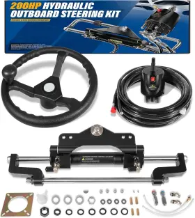 Camoo 392145 200hp Boat Hydraulic Outboard Steering Kit With Wheel