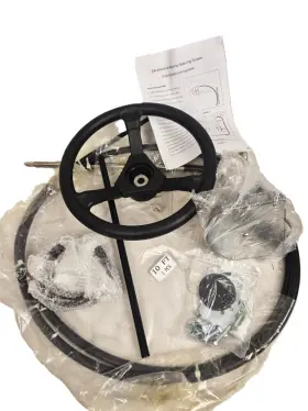 F777-brs10ft-kw Carmocar Outboard Steering Rotary System Boat Kit W 13.5in Wheel 3/4in Shaft