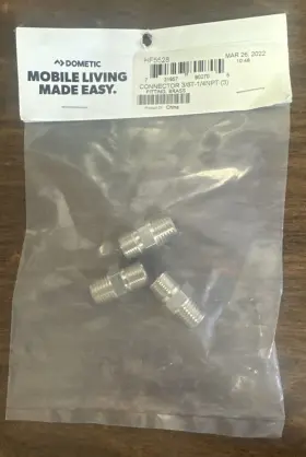 Dometic Hf5528 Oem Seastar 2nd Station Fitting Kit 3 Pcs - 3/8 Inch Tube To 1/4 Npt Male