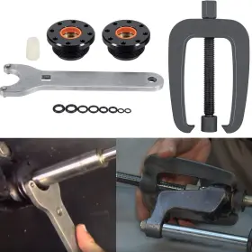 Dr-auto Kbqp914929 Front Mount Hydraulic Steering Cylinder Seal Kit Bracket Puller