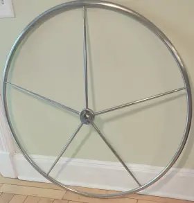 Edson 647st-40-5 40 Inch 5 Spoke Sailboat Destroyer Stainless Steering Wheel - Tapered Bore
