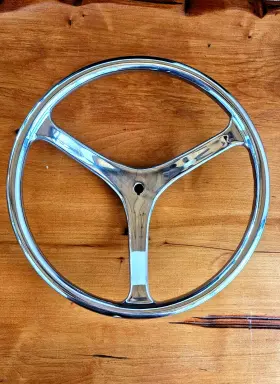 Edson C-741 Stainless Steel Comfortgrip Powerwheel 16 Inch Diameter Marine Steering Wheel