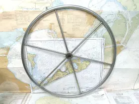 Edson Marine 26-ss Boatersft Resale Shop Of Tx 2502 0154.71 26 Inch Ss Steering Wheel For 1 Shaft