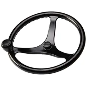 Edson Marine 796744020182 Powerwheel Steering Wheel 13 Inch Black Nut Knob St. Steel 3/4 Shaft Boat