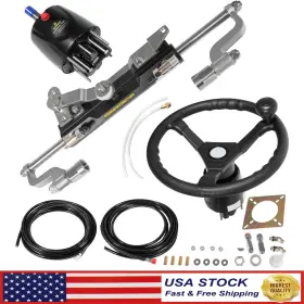 Hk6400a-3 Eg-auto Egqp2476 Hydraulic Outboard Boat Steering Kit Wheel 300hp Helm Pump