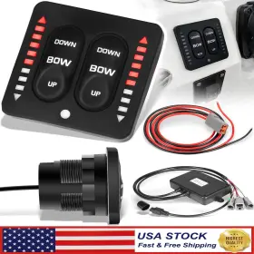 15270-001 Eg-auto Egqp2636 Led Indicator Two-piece Tactile Trim Tab Switch Kit With Pigtail For Leno