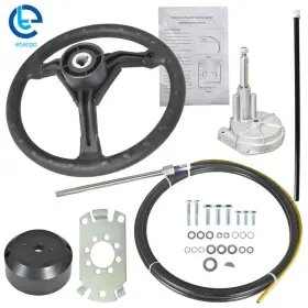 Ss13713 Etecgo 503838 13.5 Inch Wheel 13 Feet Marine Boat Rotary Steering System Outboard Kit Ss13713 Etecgo 503838 13.5 Inch Wheel 13 Feet Marine Boat Rotary Steering System Outboard Kit