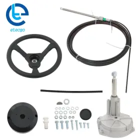 Etecgo Ss13217 17 Feet Boat Rotary Steering System 17ft Marine Cable Outboard Kit