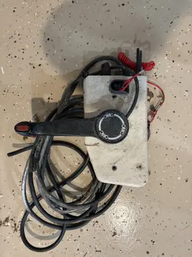 200-ho Evinrude Johnson Side Mount Throttle Shift Control Box No Trim Key Red Plug