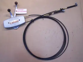 278084 Evinrude Reblt Simplex Johnson Two 2 Handle Control Box New 11 And 10ft Cables #14