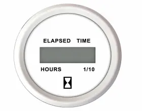12-32v Faria 13130 Dress White 2 Inch Gauge Hourmeter Digital Boat Rv Camper Univ