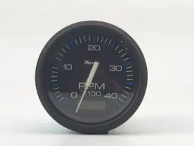 Faria 34734 Td9140 Chesapeake Black 4000 Rpm Diesel Tachometer With Hourmeter