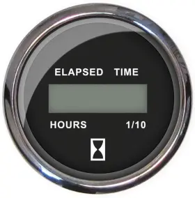 12-32v Faria Beede Instruments 13715 Chesapeake Gauge Hourmeter Black Stainless Steel Boat Rv Digi