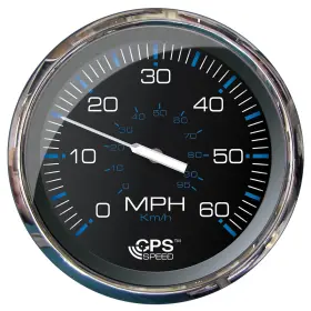 Faria Beede Instruments 33761 Chesapeake Black 5 Inch Studded Speedometer 60 Mph Gps Boat Marine
