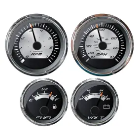 Faria Beede Instruments Ktf0185 Platinum Gauge Box Set Speedo Tach Fuel Volt Outboard Motor Boat