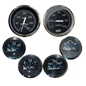 Ktf064 Faria Beede Instruments Chesapeake Inboard Gauge Speedometer-tachometer-fuel-volt-temp-oil Pressu