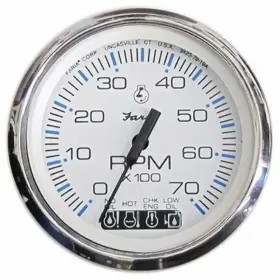Faria Instruments 33850 Johnson Evinrude Tachometer/systemcheck Gauge Chesapeake S.s. White