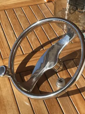 150207 Gemlux Marine 13 Inch Bluewater Stain Steel Steering Wheel