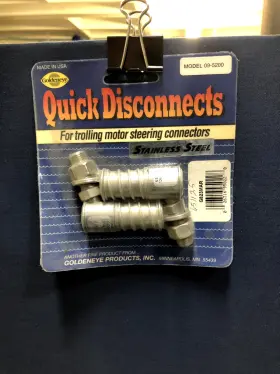 09-5200 Goldeneye Outboard Kicker Motor Steering Ss Quick Disconnects