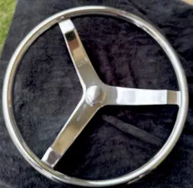 Grady White 21521c New Oem Steering Wheel 15-1/2ftft Diameter And Knob In Stainless