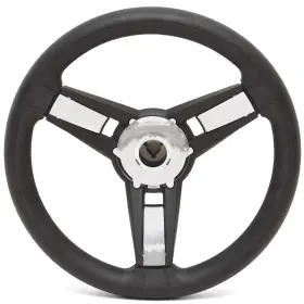 2198317 Gussi Boat Giazza Steering Wheel 13 3/4 Inch Black / Chrome