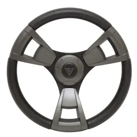 203058 Gussi Italia Viaggio Boat Steering Wheel 13 3/4 Inch Gray/black