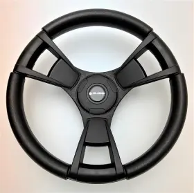 Gussi Italia -m13k-wh New Black Boat Steering Keyed Hub Soft Touch Rim Abs Spokes