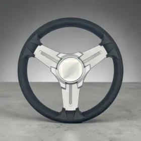 Gussi Italia W139-m015-wh-14-blanksilver Model 15 Marine Steering Wheel Brush Alum Spokes Blank Brushed Keyed