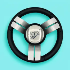 W182-m703-atx Gussi Italia Marine Steering Wheel Stainless Steel Spoke Soft Touch Rim Atx
