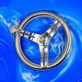 W201-cimbro-wh Gussi Italia Cimbro Salt Water Boat Steering Wheel Knob Polished Stainless Steel