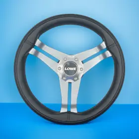 Gussi Italia W208-lowe W208 Steering Wheel Gray Brushed Alum Spoke Lowe Boats Center Cap